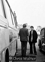 Photo of Beatles 1967 Paul McCartney with Mal Evans at a stop during  Magical Mystery Tour
