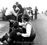 Photo of Beatles 1967 Paul McCartney films Magical Mystery Tour on Devon moors