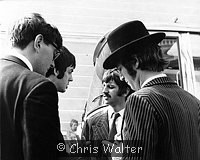Photo of Beatles 1967 Paul McCartney,  Ringo Starr and John Lennon at thestart of The Magical Mystery Tour 