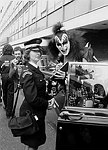 Photo of Kiss 1976 Gene Simmons  at London's Heathrow Airport<br>© Chris Walter<br>