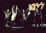 Photo of Kiss 1976 Paul Stanley, Peter Criss, Gene Simmons and Ace Frehley  in London<br>© Chris Walter<br>