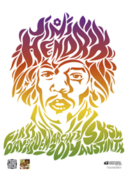 Jimi Hendrix Stamp Poster